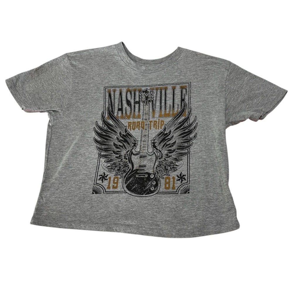 Rebellious One Gray Graphic Nashville T-Shirt